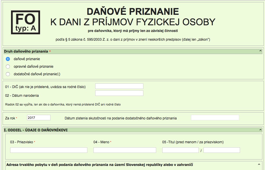 Da ov Priznanie Typ A Ako Vyplni 